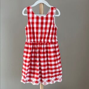 ⭐️⭐️PICK 5 / $20 Cat & Jack Red and White Checkered Kids Dress Small 6/7